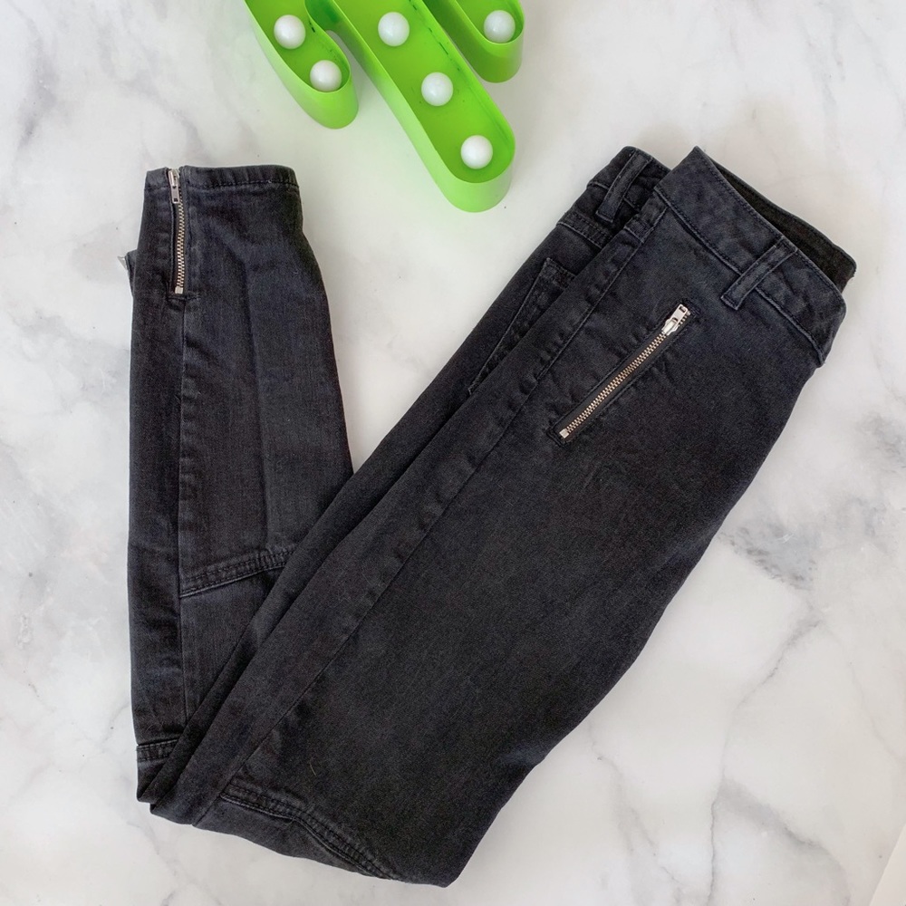 Zara Premium Moto Jeans with Side Zippers